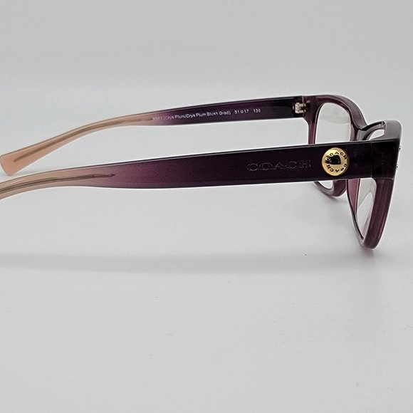Coach HC6082 5351 Crystal Plum Crystal Plum Blush Gradient Eyeglasses Frame 51mm - Picture 6 of 14